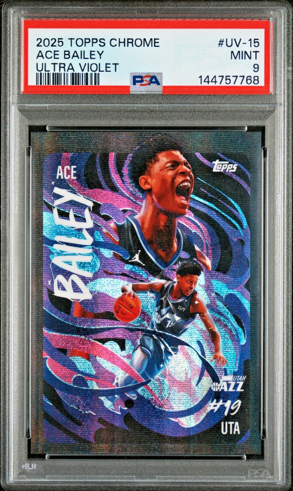 Ace Bailey 2025 Topps Chrome Basketball card