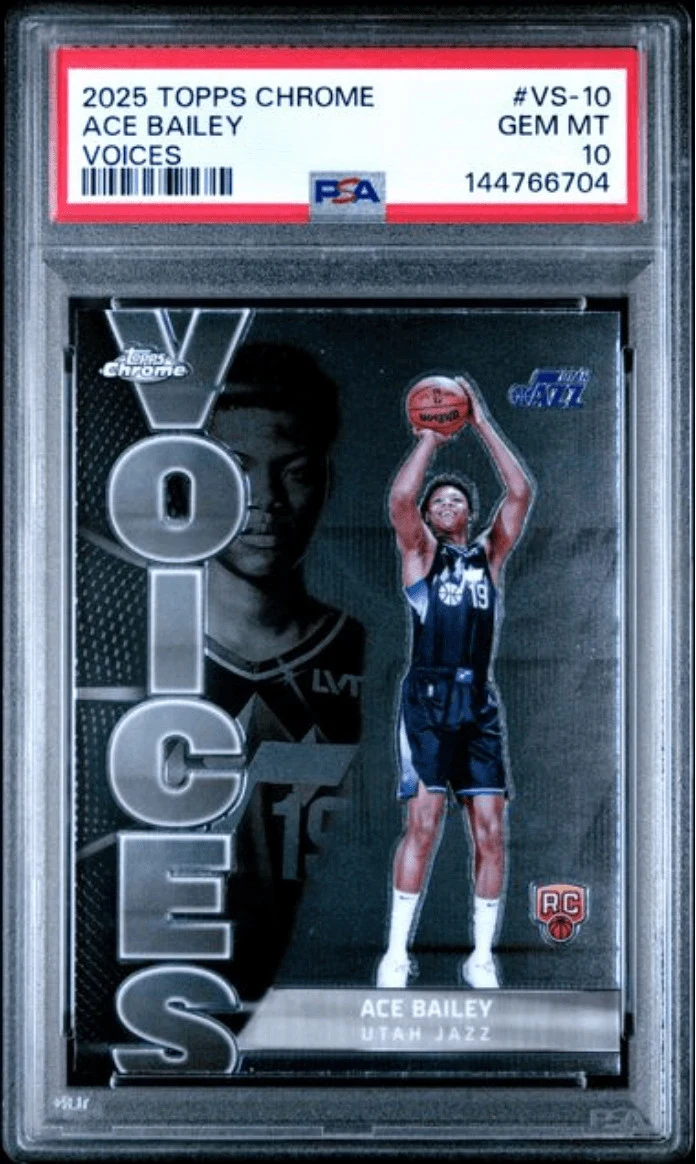 Ace Bailey 2025 Topps Chrome Basketball card