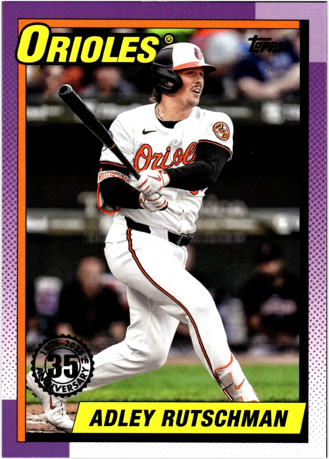 Adley Rutschman 2025 Topps #T90-53 1990 Topps Baseball 35th Anniversary (Series One) baseball card - Front