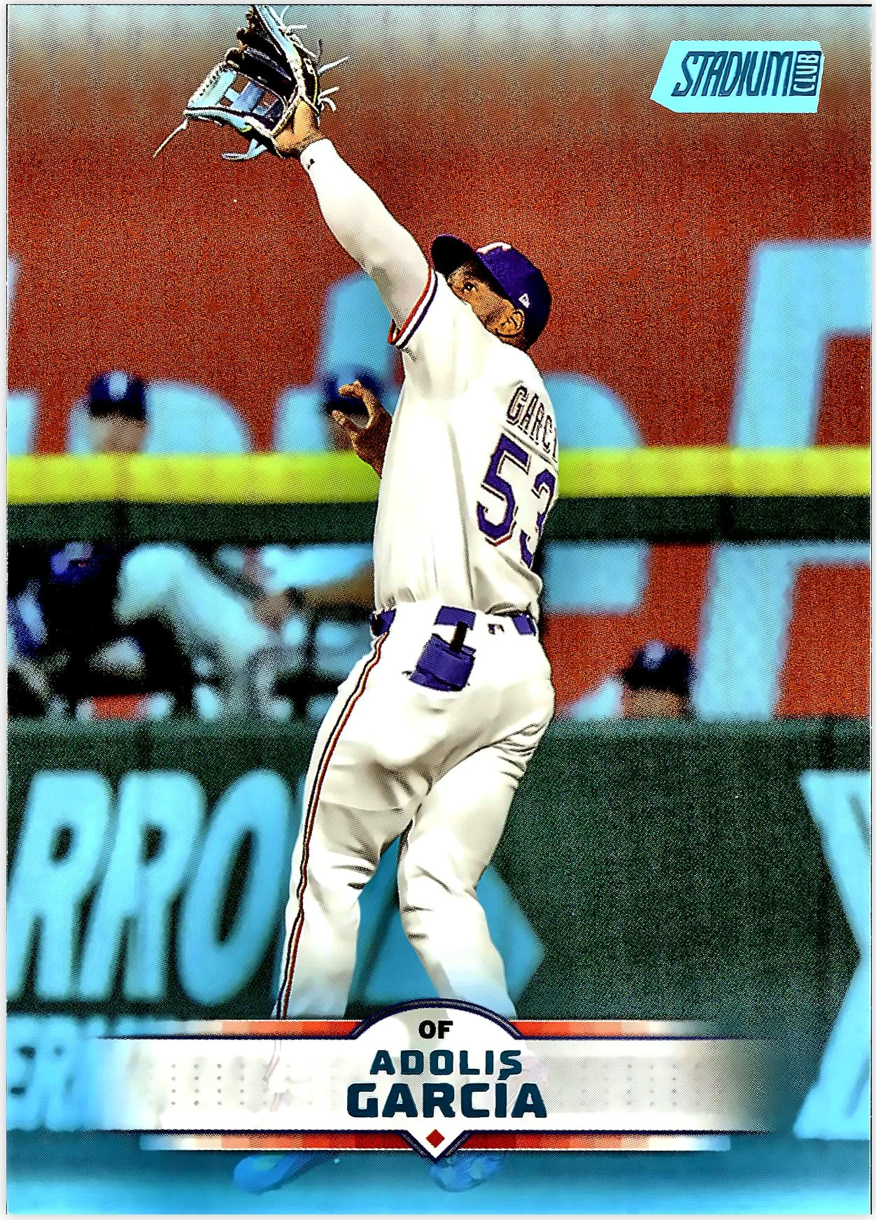 Adolis García 2025 Stadium Club #106 Light Blue Foil baseball card - Front