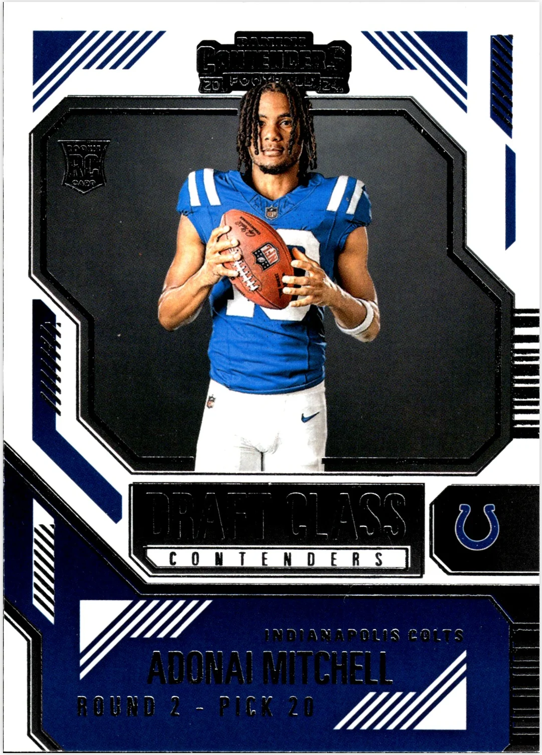 Adonai Mitchell 2024 Panini Contenders #18 Draft Class Contenders football card - Front