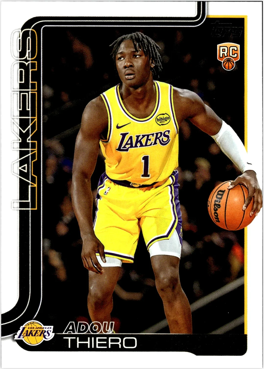 Adou Thiero Rookie Card 2025-26 Topps #236 basketball rookie card - Front