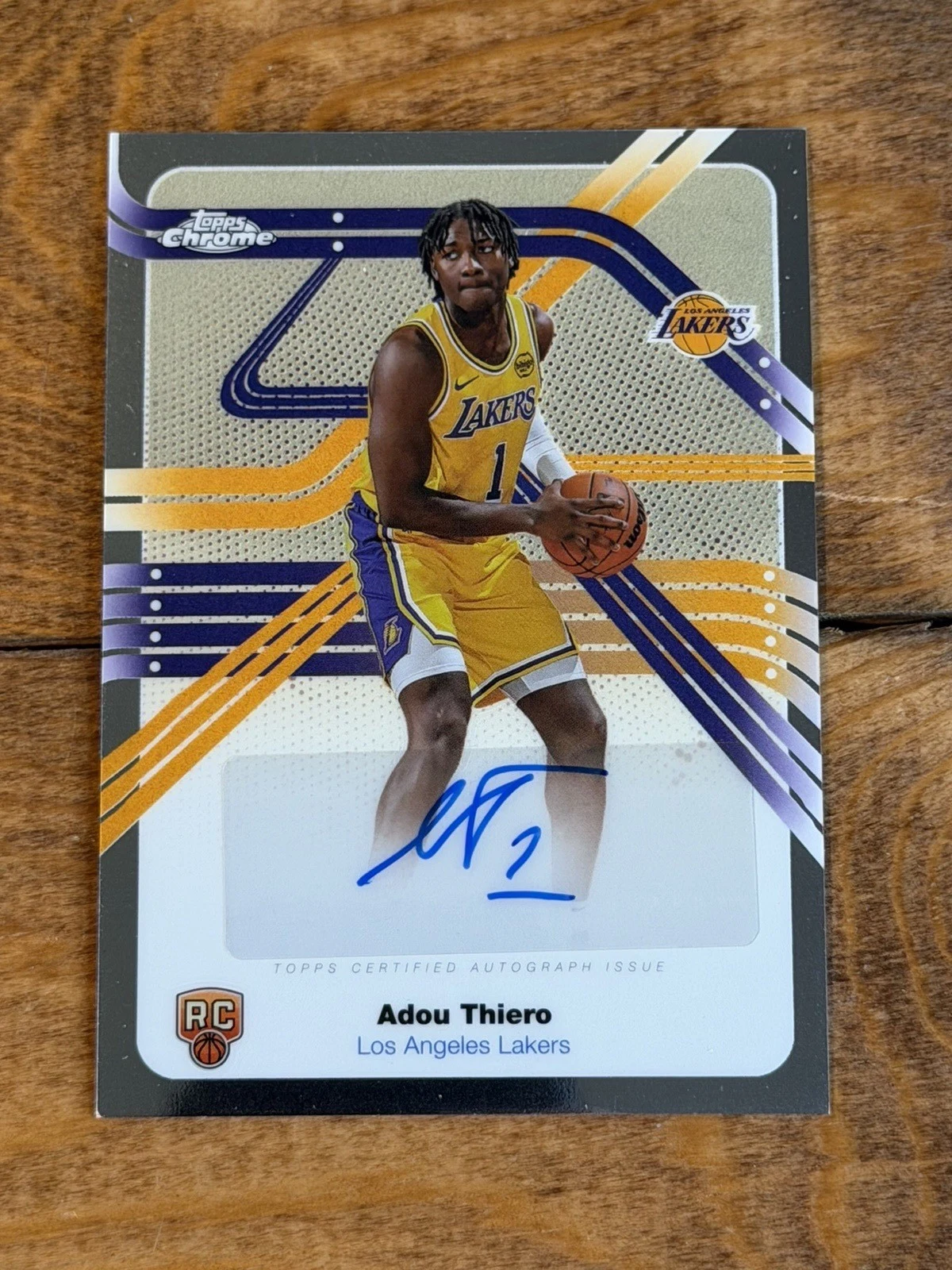 Adou Thiero 2025 Topps Chrome Basketball card