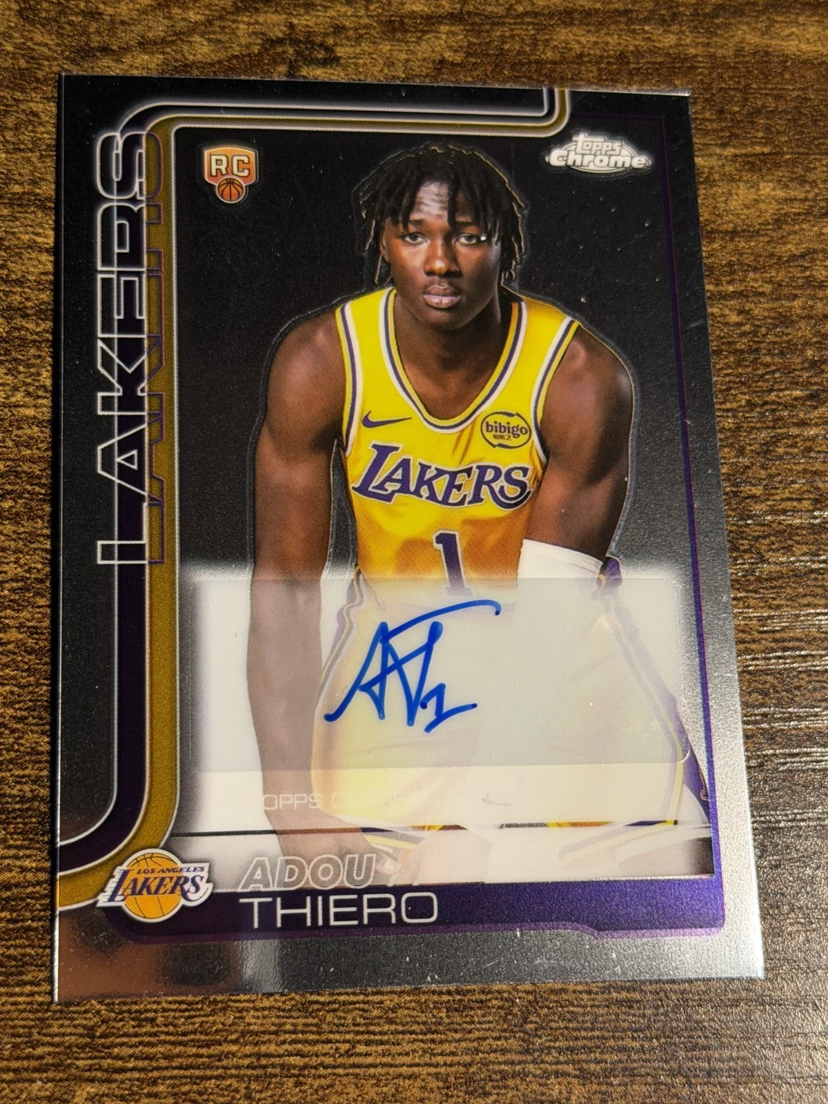 Adou Thiero 2025 Topps Chrome Basketball card