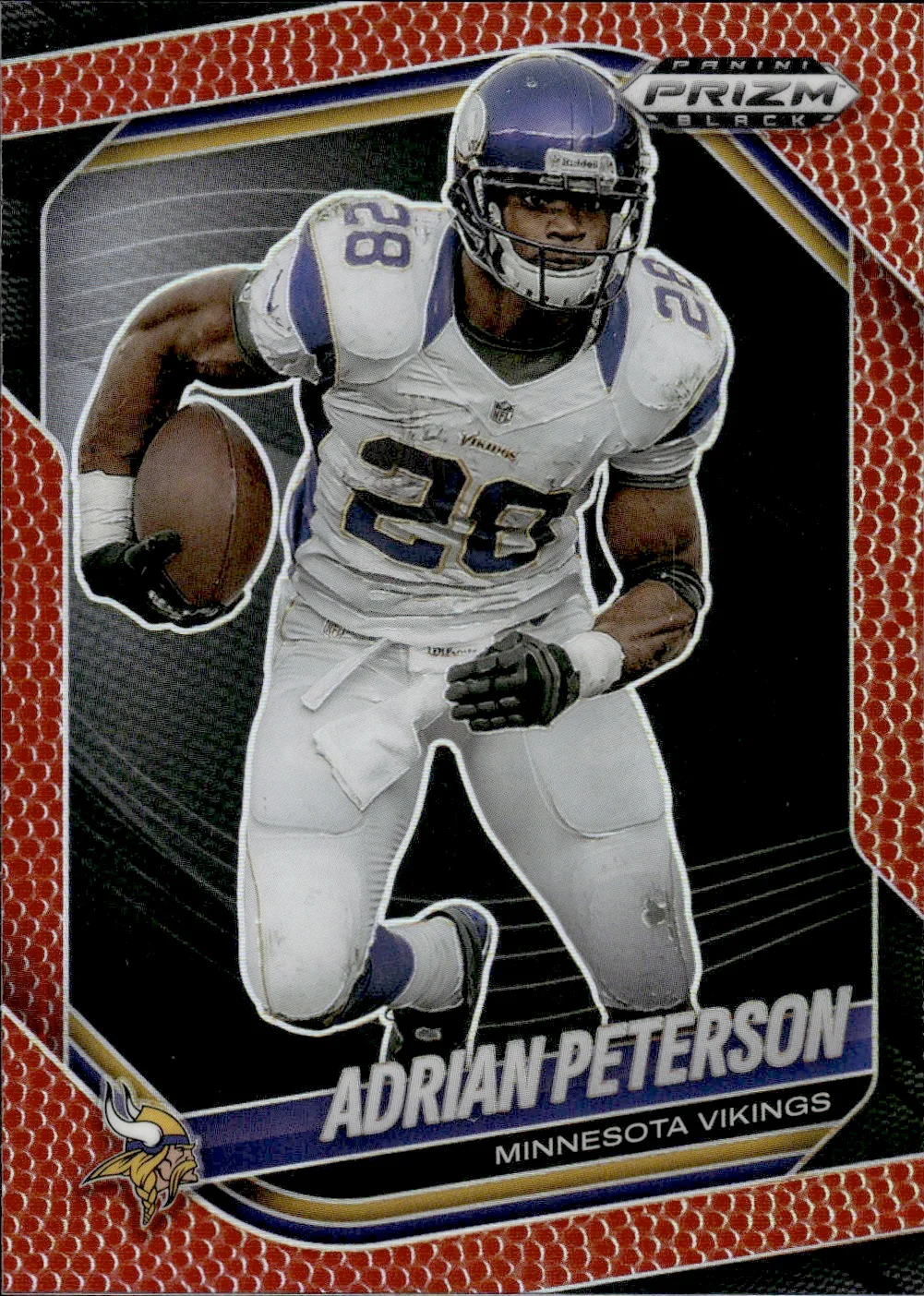 Adrian Peterson #90 Prizms Football /225 2025 Panini Prizm Black Football football card - Front