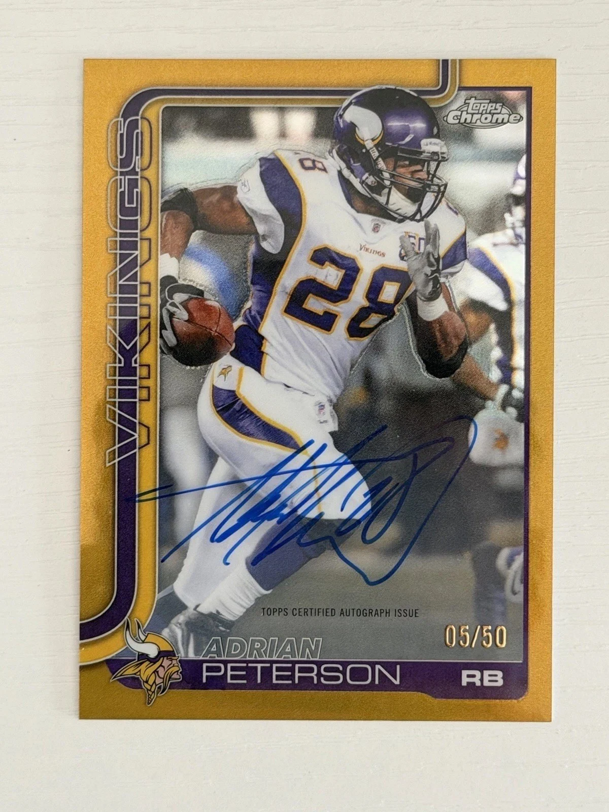Adrian Peterson 2025 Topps Chrome Football card