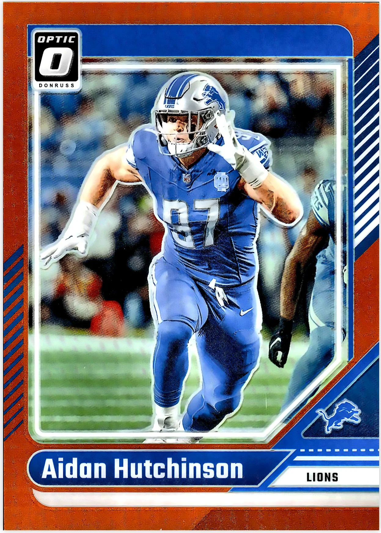 Aidan Hutchinson 2023 Donruss Optic #58 Orange football card - Front
