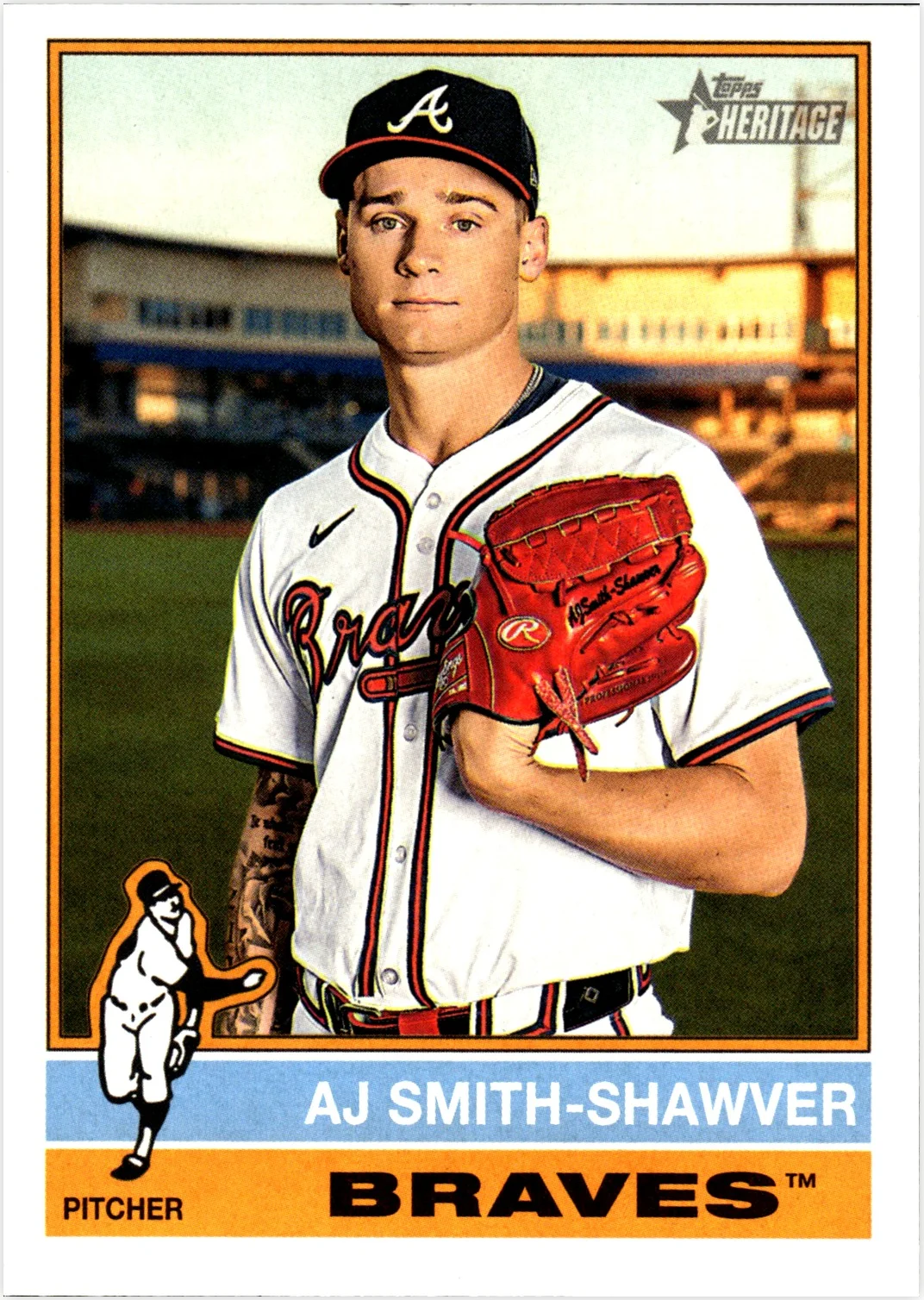 AJ Smith-Shawver 2025 Heritage High Number #559 baseball card - Front