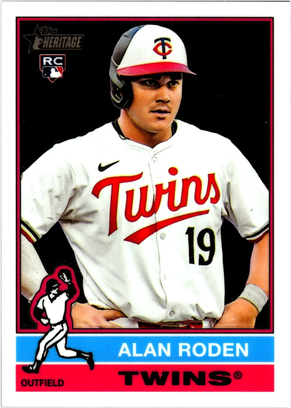 Alan Roden Rookie Card 2025 Topps Heritage #544 Chrome baseball rookie card - Front