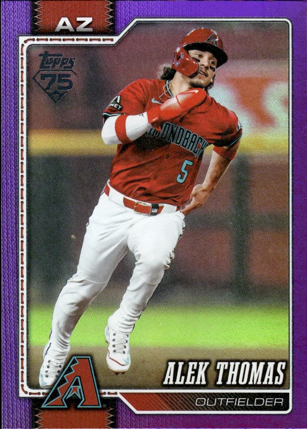 Alek Thomas #482 2026 Topps Series 2 Baseball Purple Rainbow Foil front