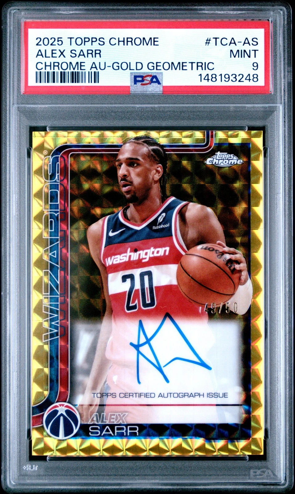 Alex Sarr 2025 Topps Chrome Basketball card