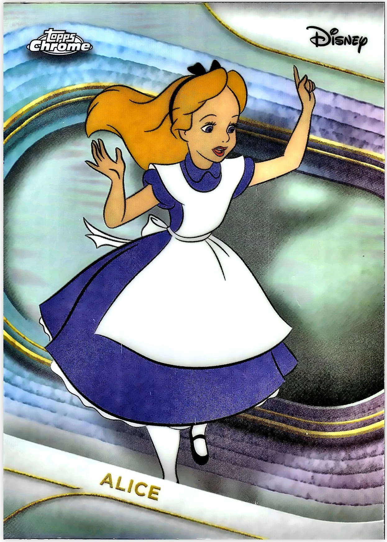 Alice 2025 Topps Chrome Disney #176 Refractor trading card - Front