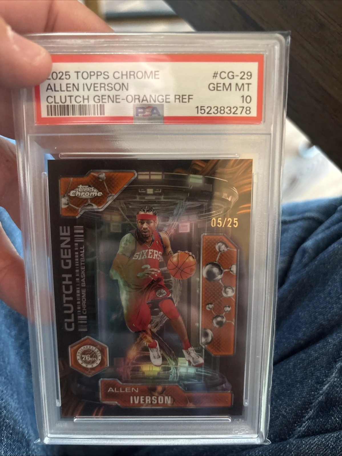 Allen Iverson 2025-26 Topps Chrome card