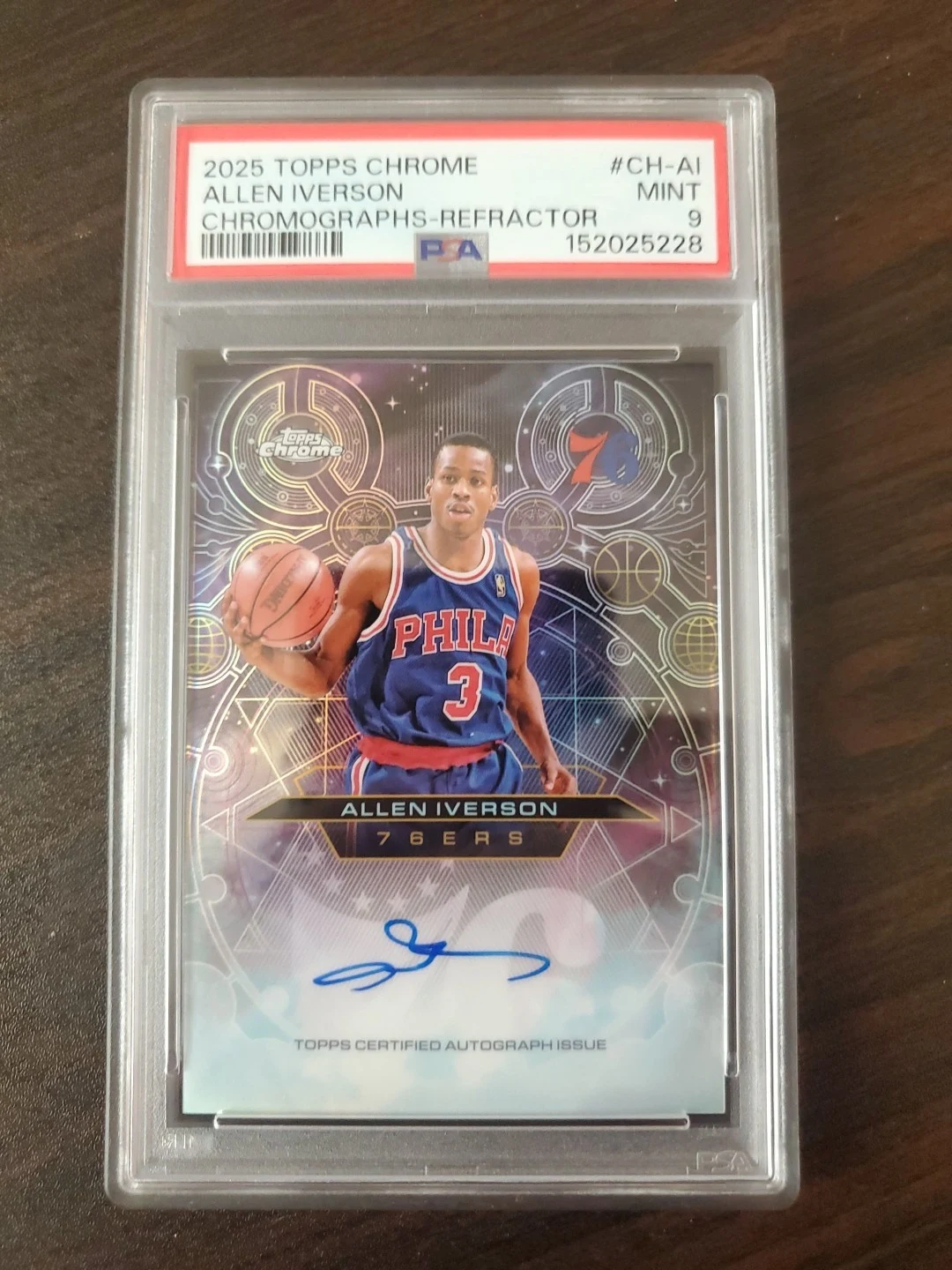 Allen Iverson 2025 Topps Chrome Basketball card
