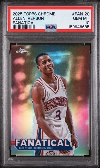 Allen Iverson 2025 Topps Chrome Basketball card