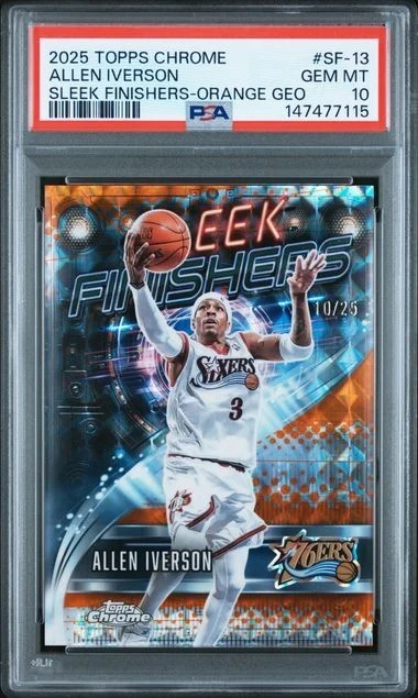 Allen Iverson 2025-26 Topps Chrome card