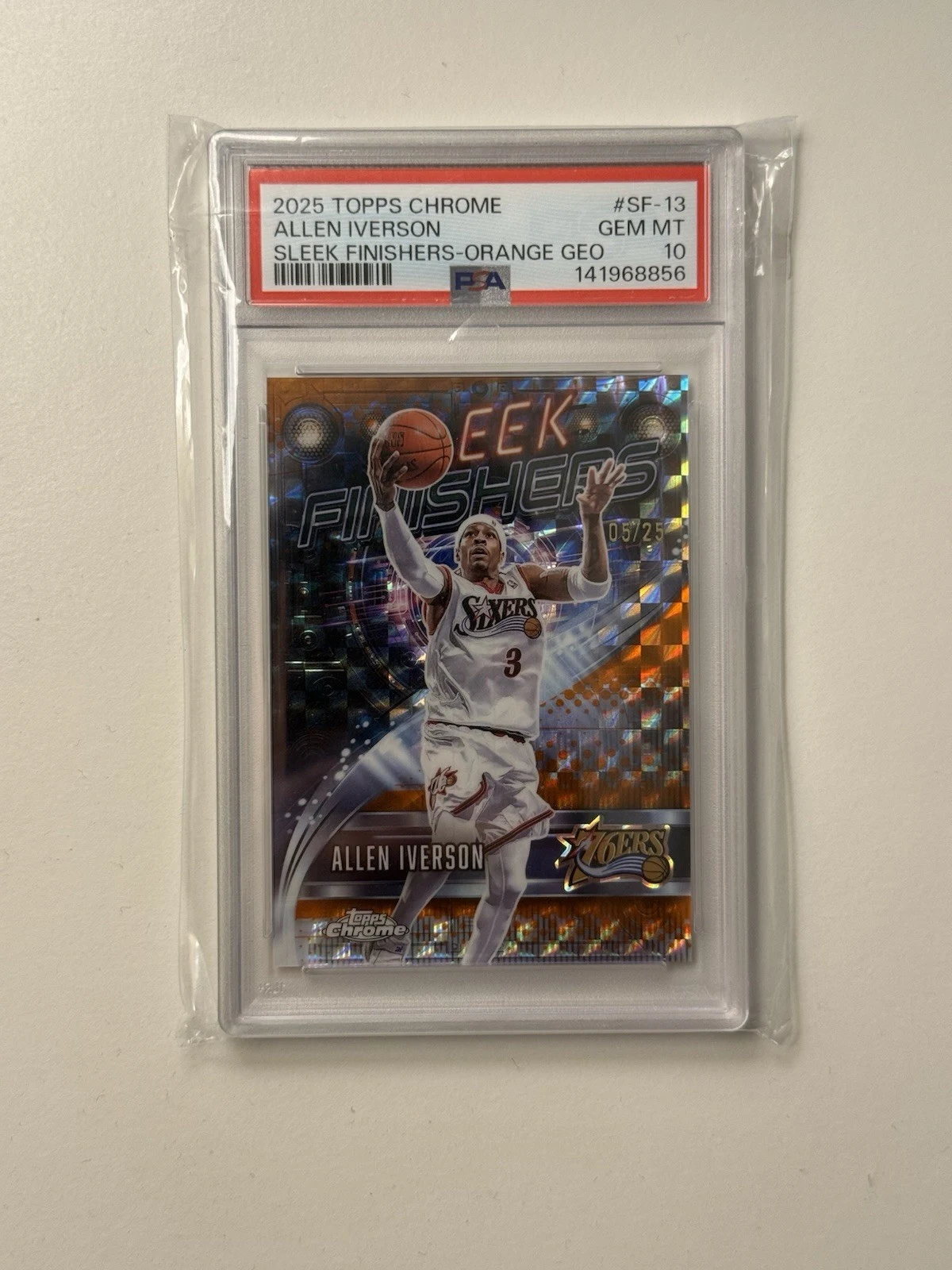 Allen Iverson 2025 Topps Chrome Basketball card