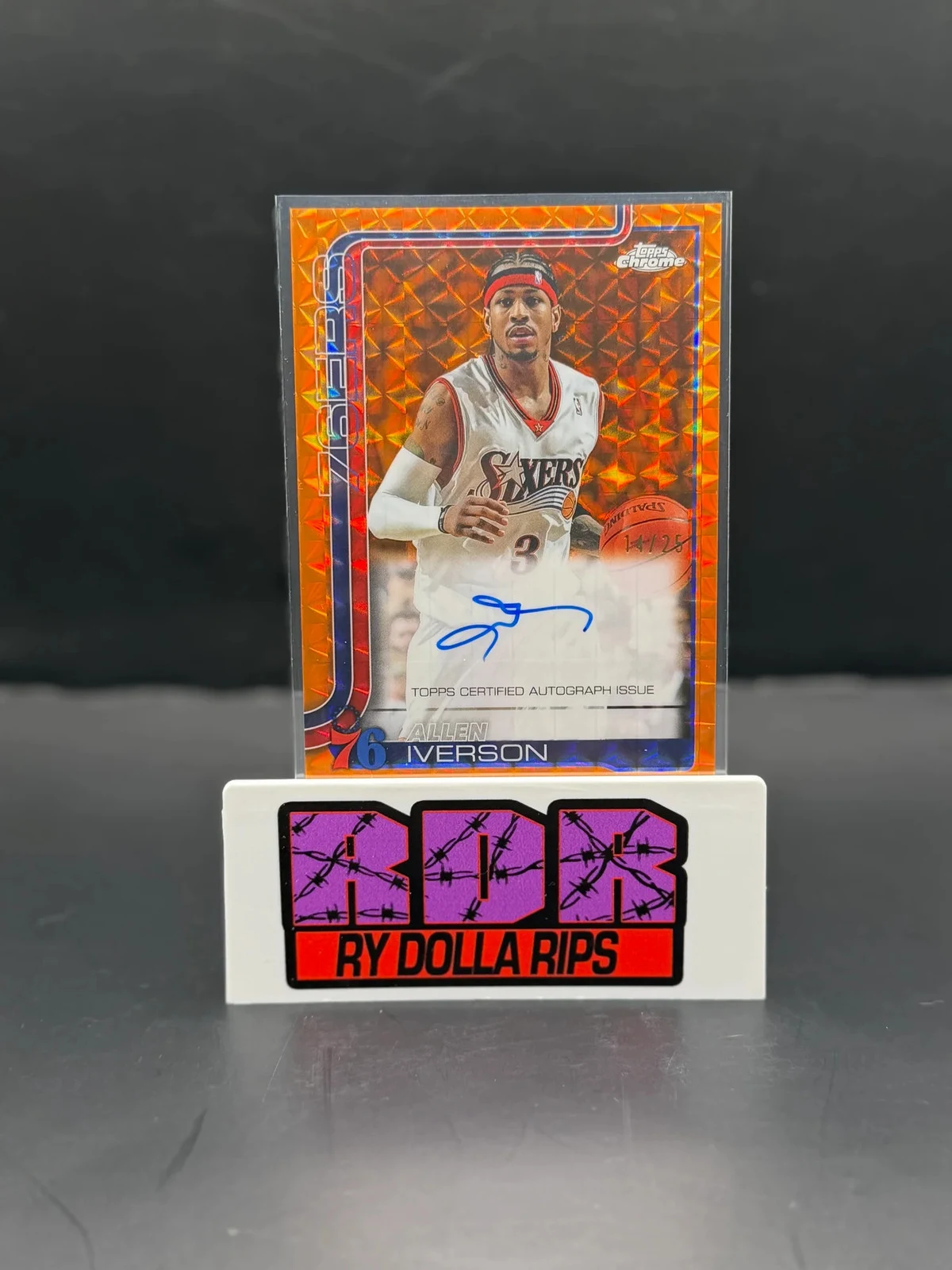 Allen Iverson 2025 Topps Chrome Basketball card
