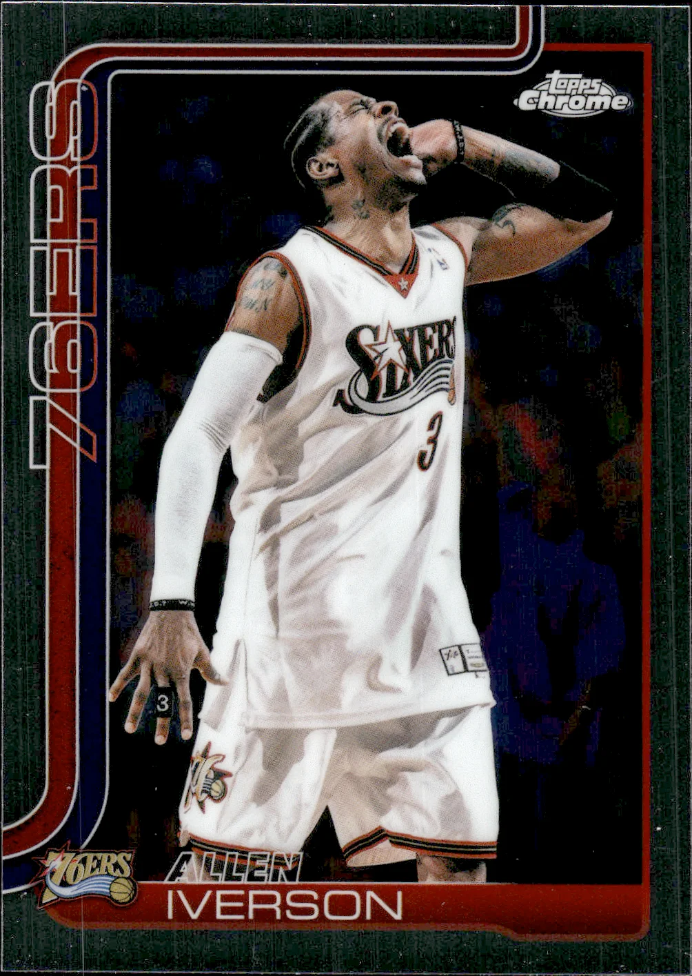 Allen Iverson #145 2025 Topps Chrome Update Basketball basketball card - Front