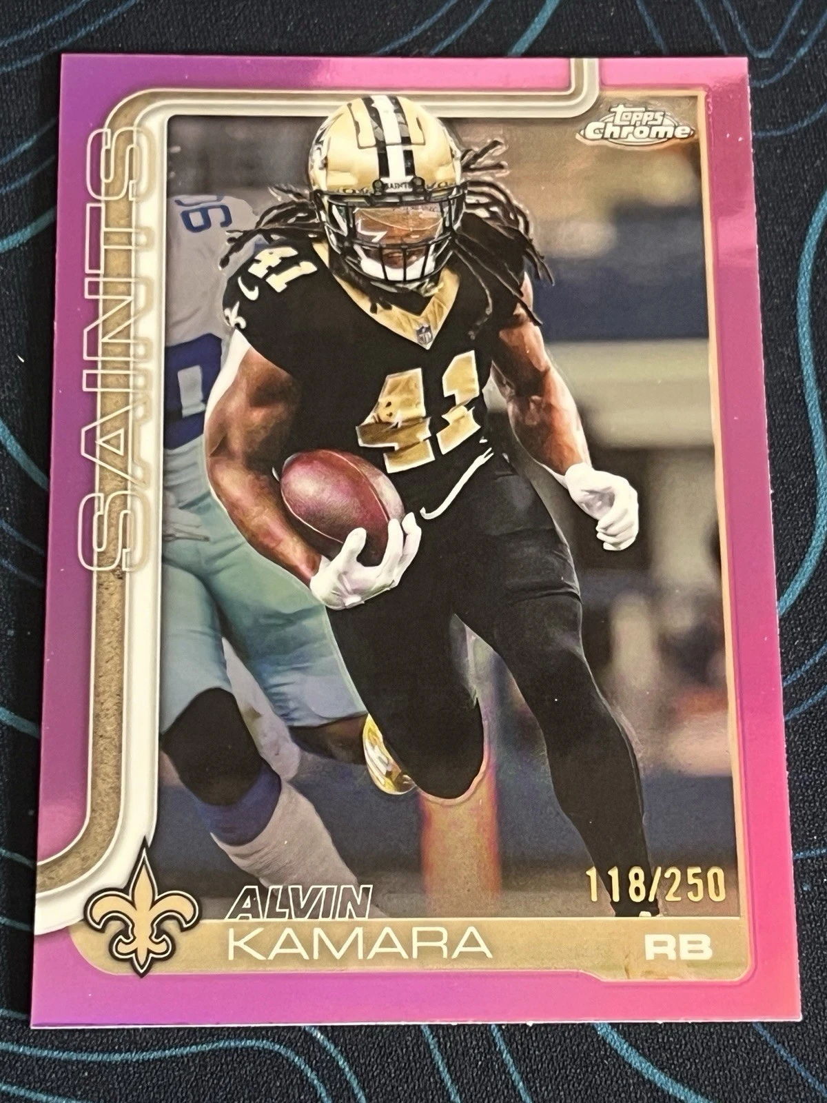 Alvin Kamara 2025 Topps Chrome Football card