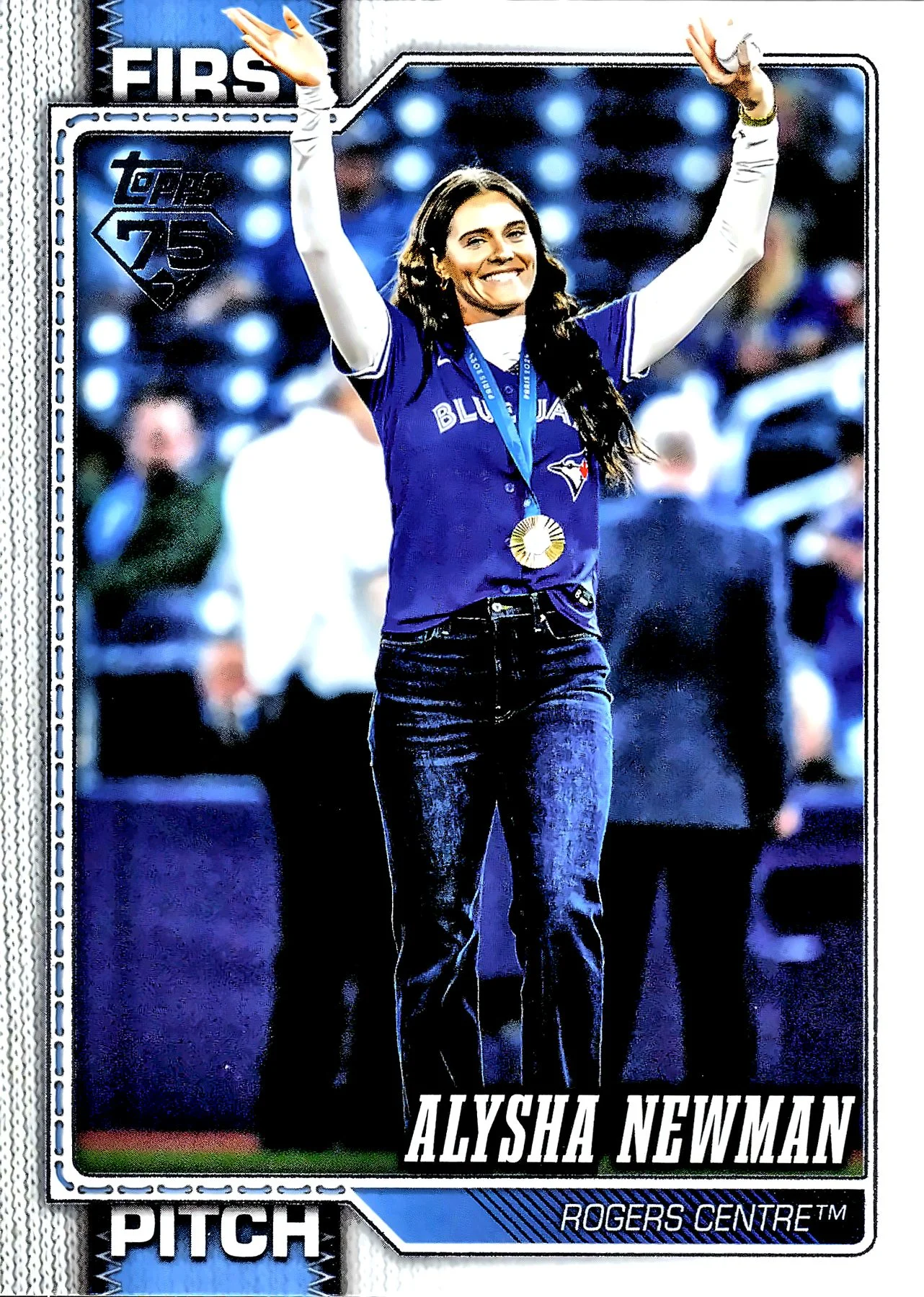 Alysha Newman 2026 Topps #FP-8 First Pitch baseball card - Front