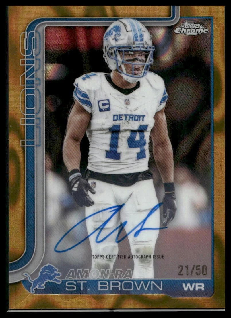 Amon-Ra St. Brown 2025 Topps Chrome Football card