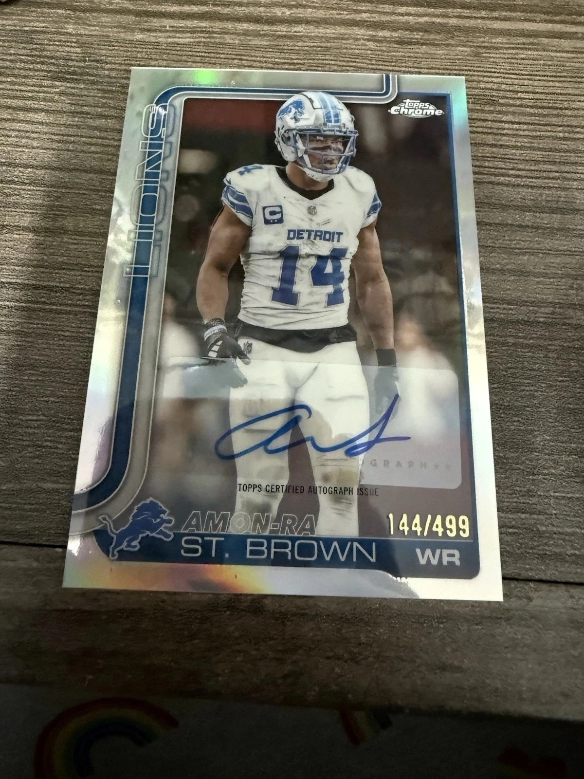 Amon-Ra St. Brown 2025 Topps Chrome Football card
