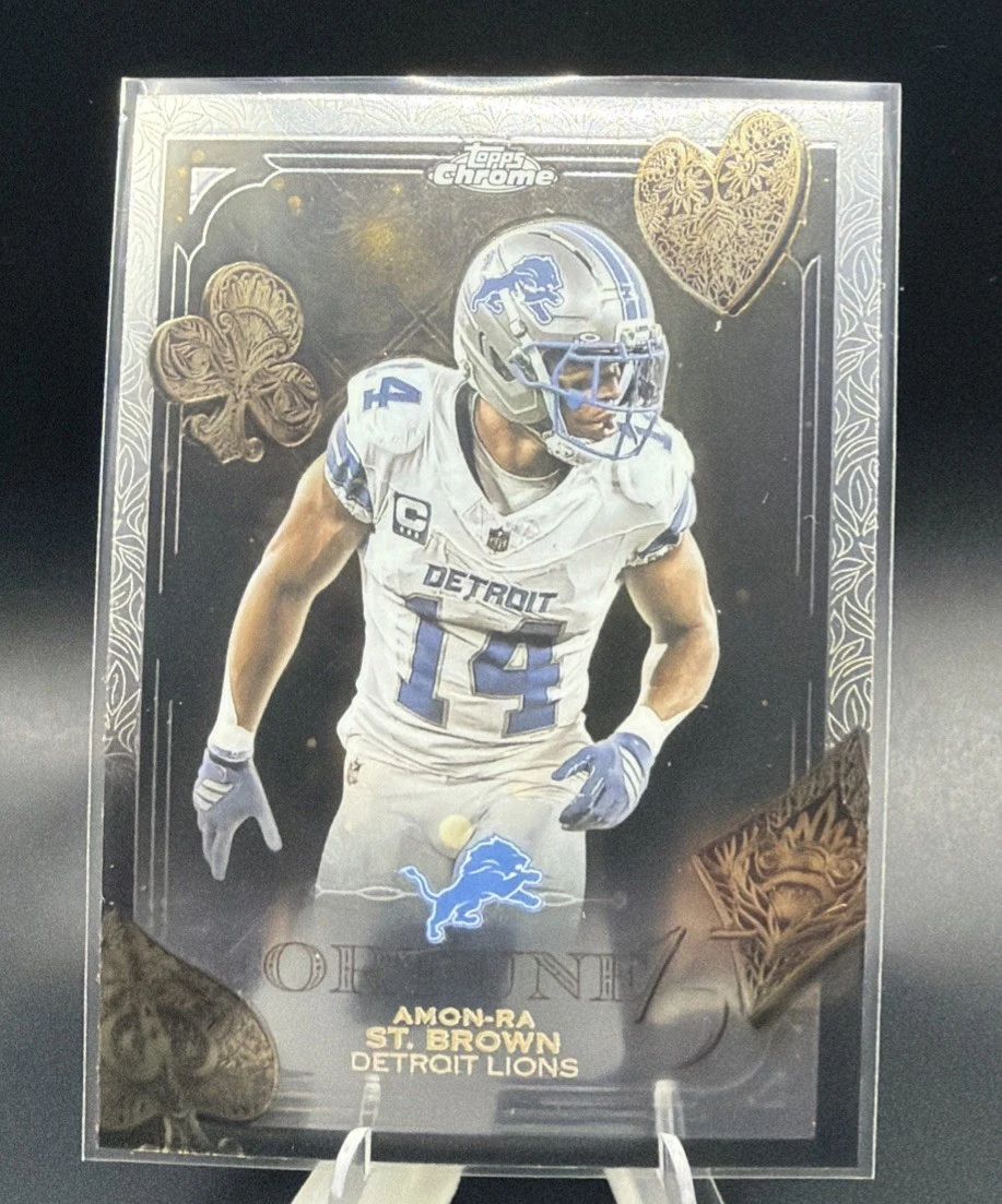 Amon-Ra St. Brown 2025 Topps Chrome Football card
