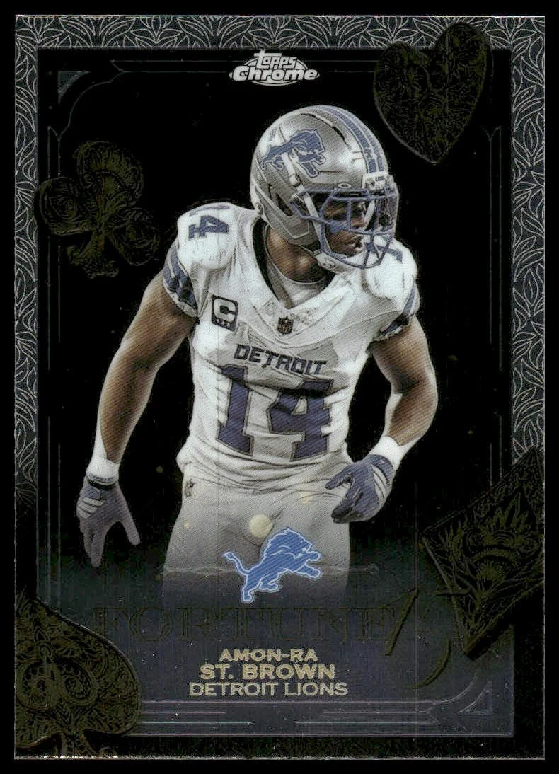 Amon-Ra St. Brown 2025 Topps Chrome Football card