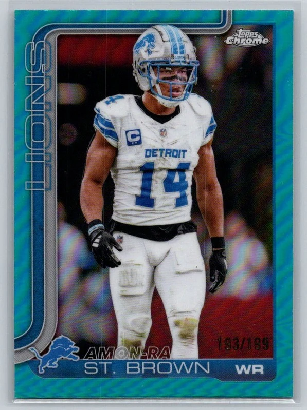Amon-Ra St. Brown 2025 Topps Chrome Football card