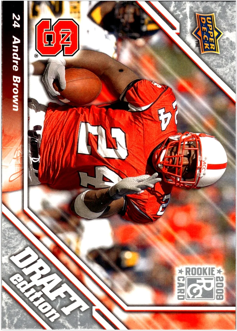 Andre Brown 2009 Upper Deck Draft Edition #130 Brown football card - Front