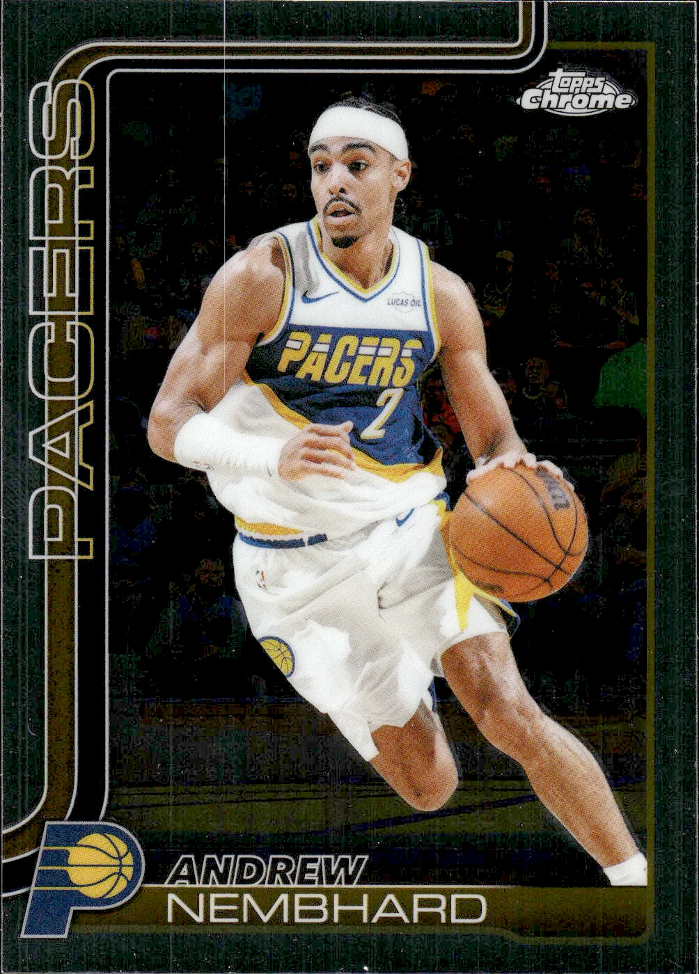 Andrew Nembhard #68 2025 Topps Chrome Update Basketball basketball card - Front