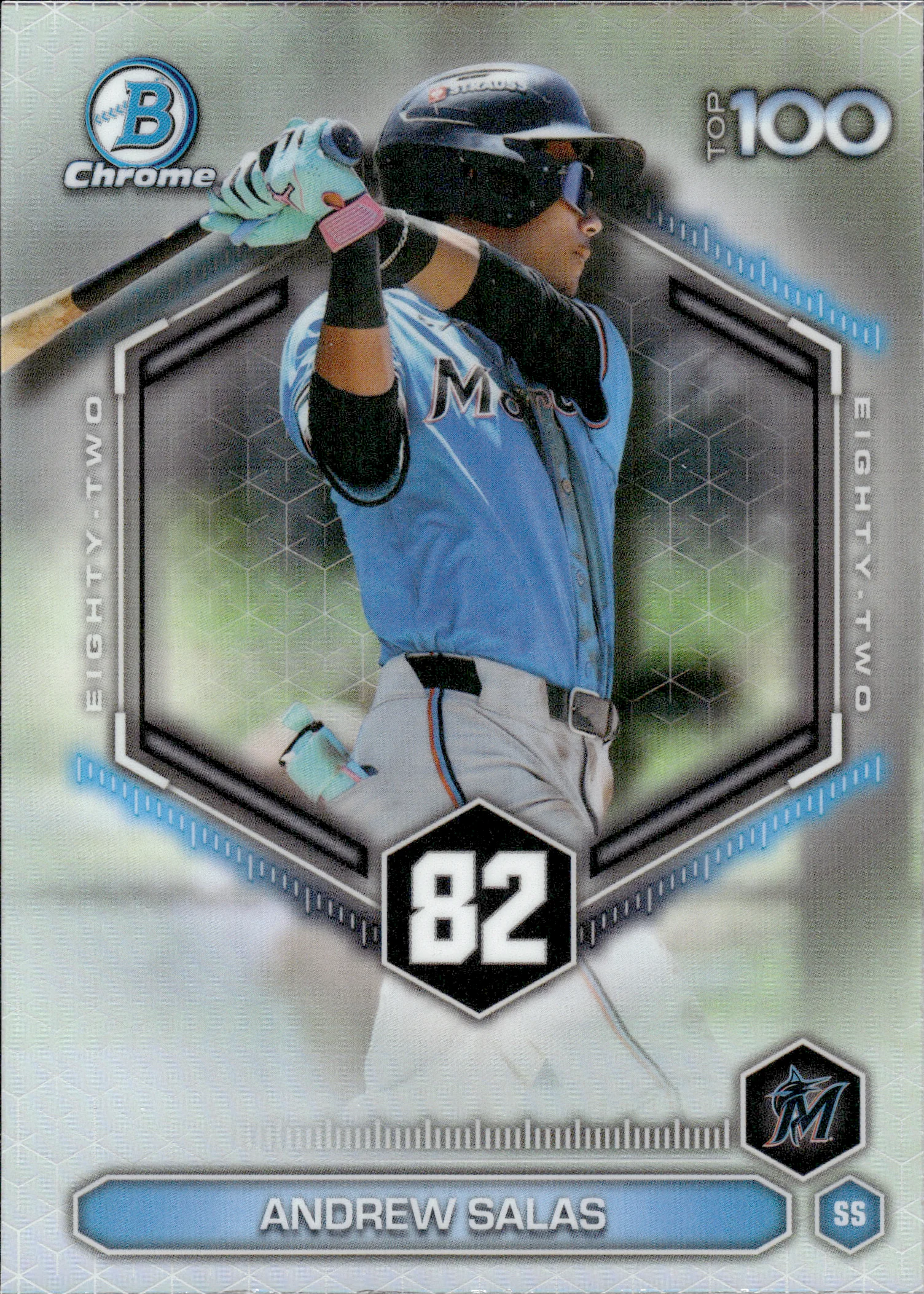 Andrew Salas #BTP-82 2026 Topps Bowman Chrome Baseball Top 100 baseball card - Front