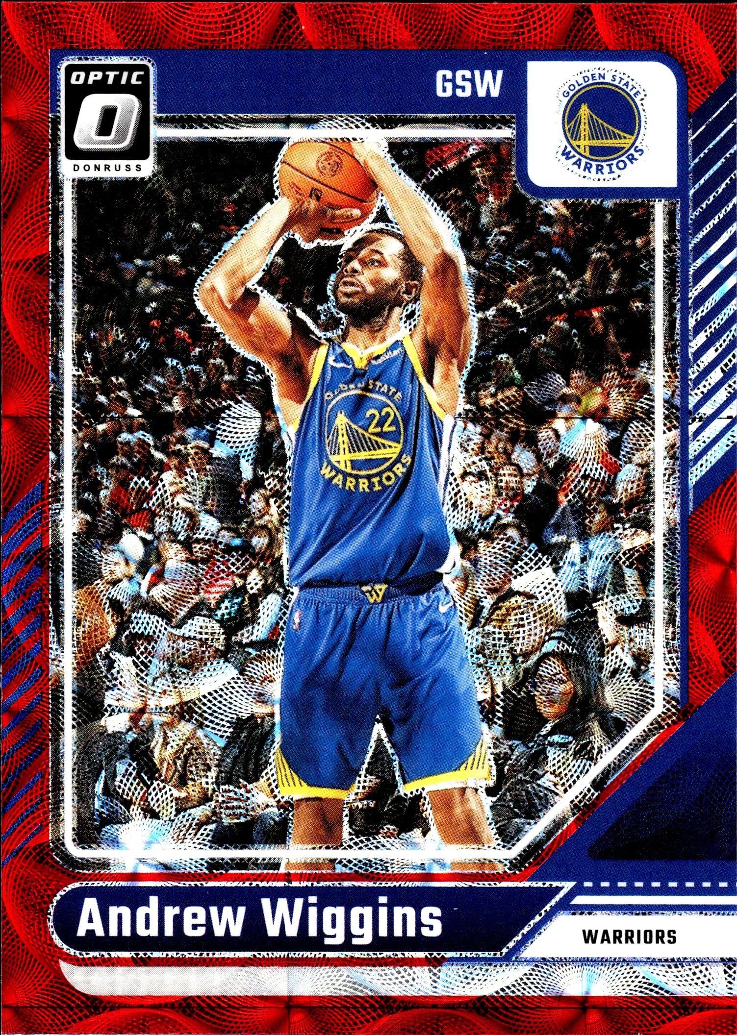 Andrew Wiggins 2024-25 Donruss Optic #195 Red International basketball card - Front