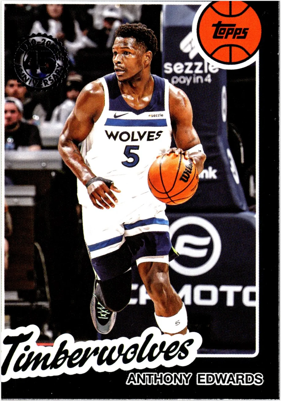 Anthony Edwards 2025-26 Topps #80BK-90 1980-81 Topps Basketball basketball card - Front