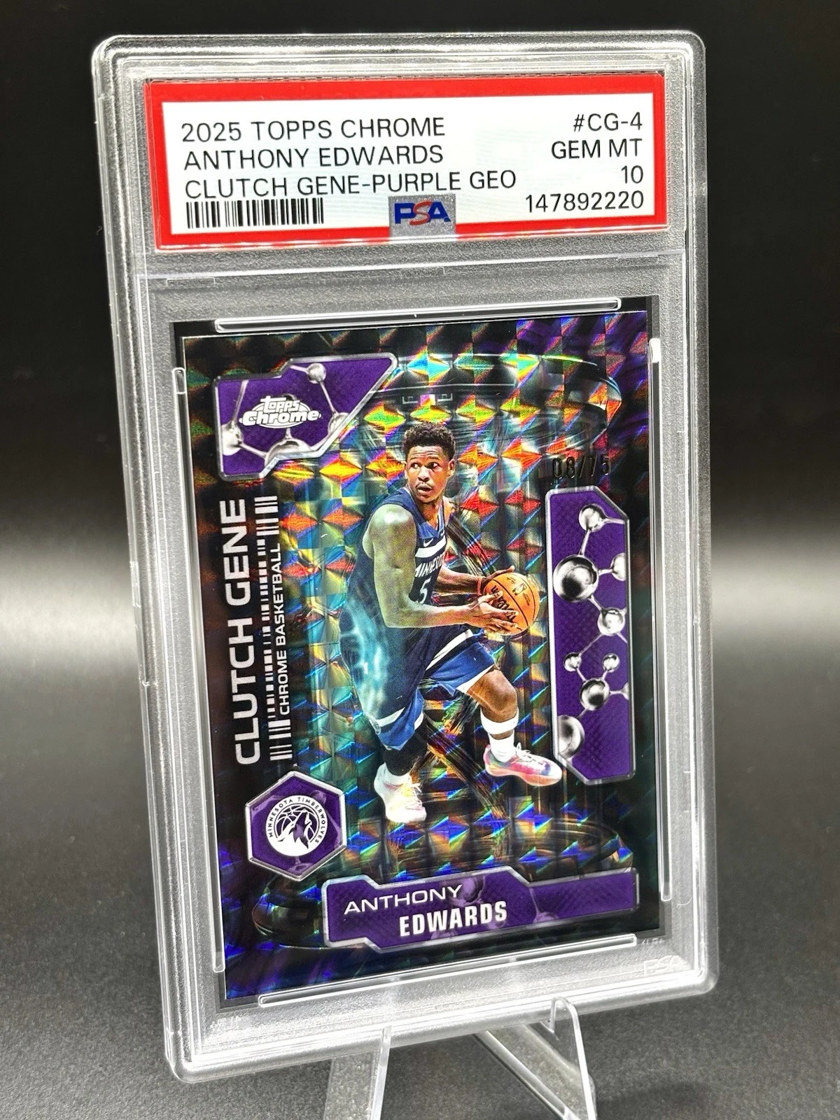 Anthony Edwards 2025-26 Topps Chrome card