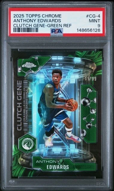 Anthony Edwards 2025 Topps Chrome Basketball card