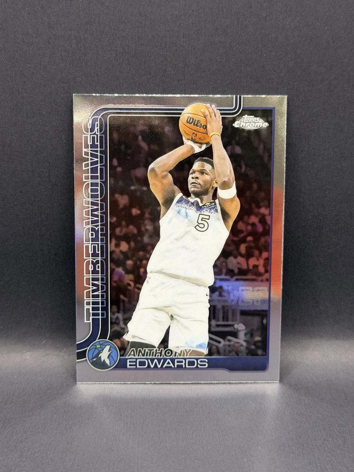 Anthony Edwards 2025-26 Topps Chrome card