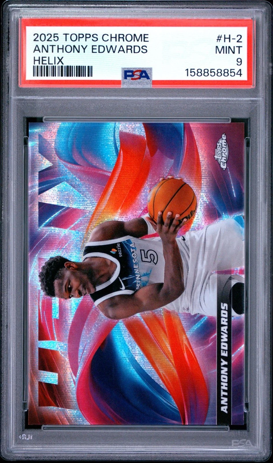 Anthony Edwards 2025 Topps Chrome Basketball card