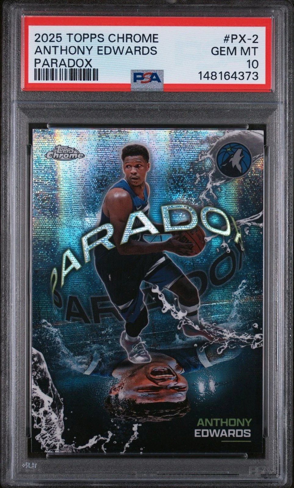 Anthony Edwards 2025 Topps Chrome Basketball card