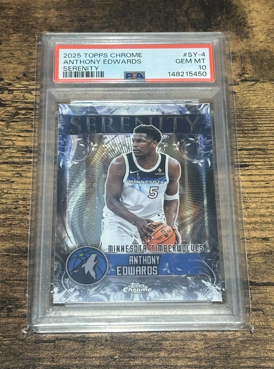 Anthony Edwards 2025 Topps Chrome Basketball card