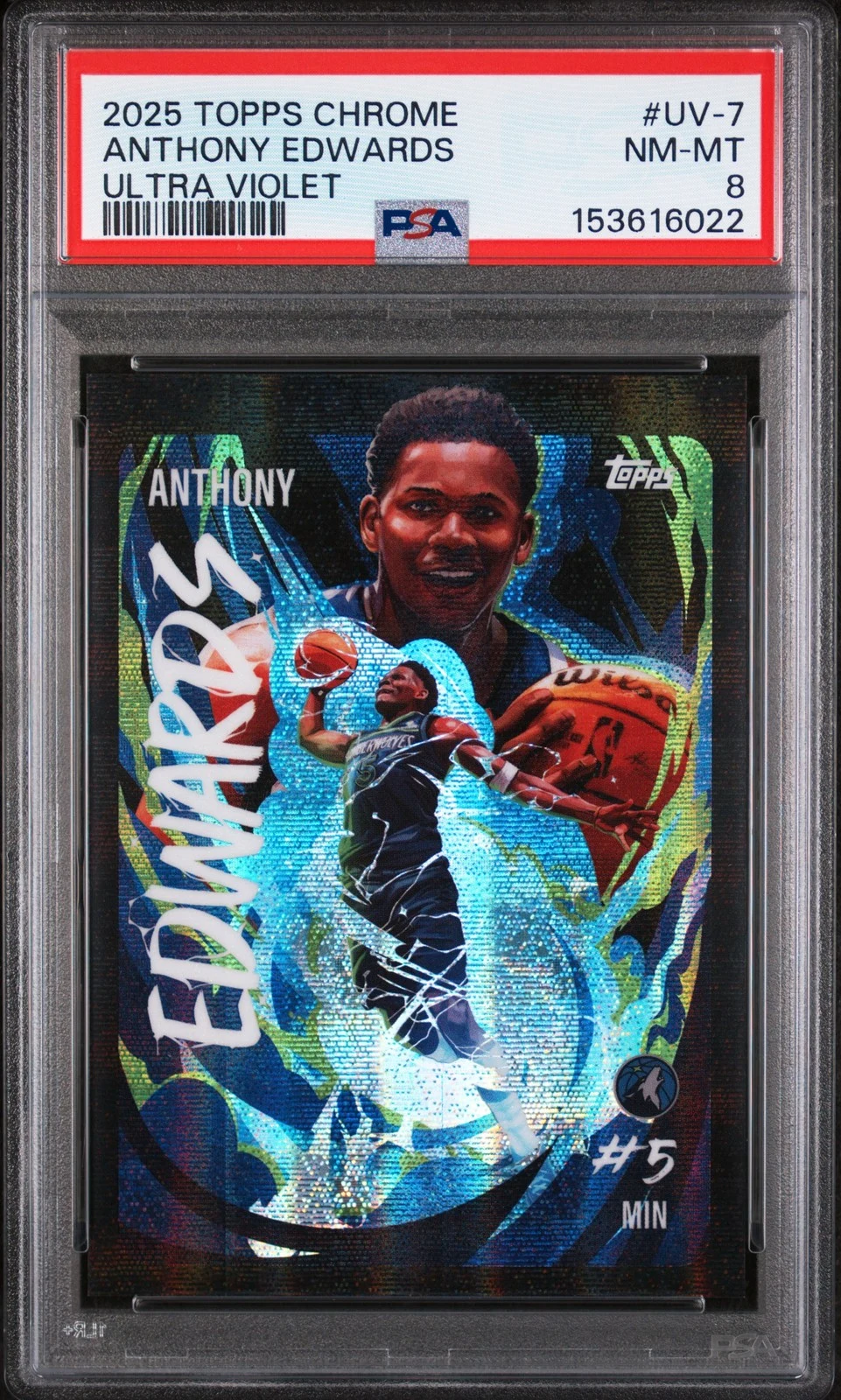 Anthony Edwards 2025 Topps Chrome Basketball card