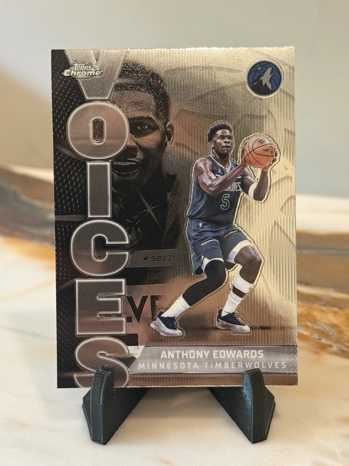Anthony Edwards 2025 Topps Chrome Basketball card