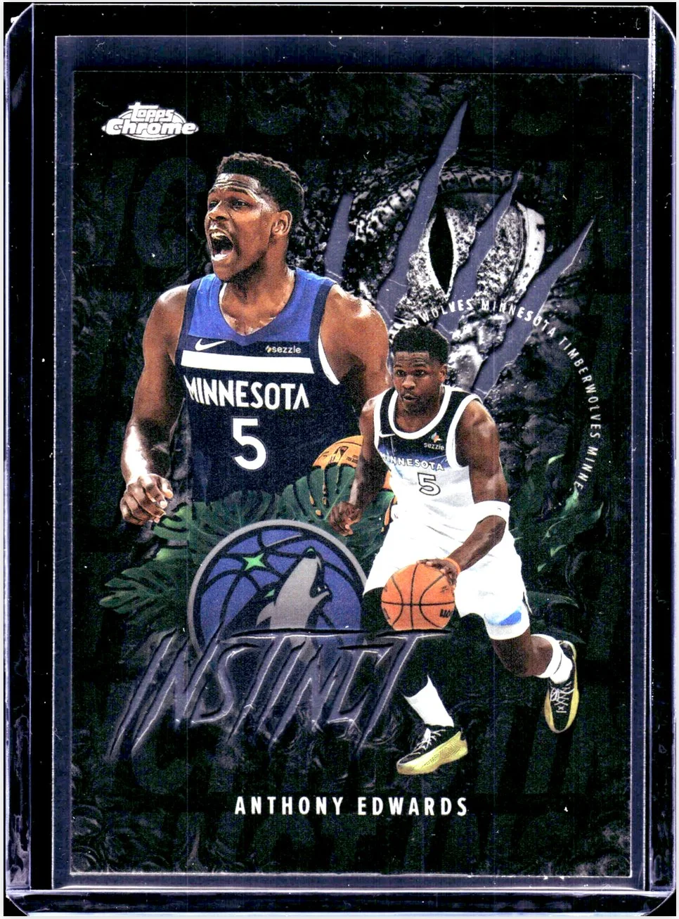 Anthony Edwards 2025-26 Topps Chrome #INS-7 Instinct basketball card - Front