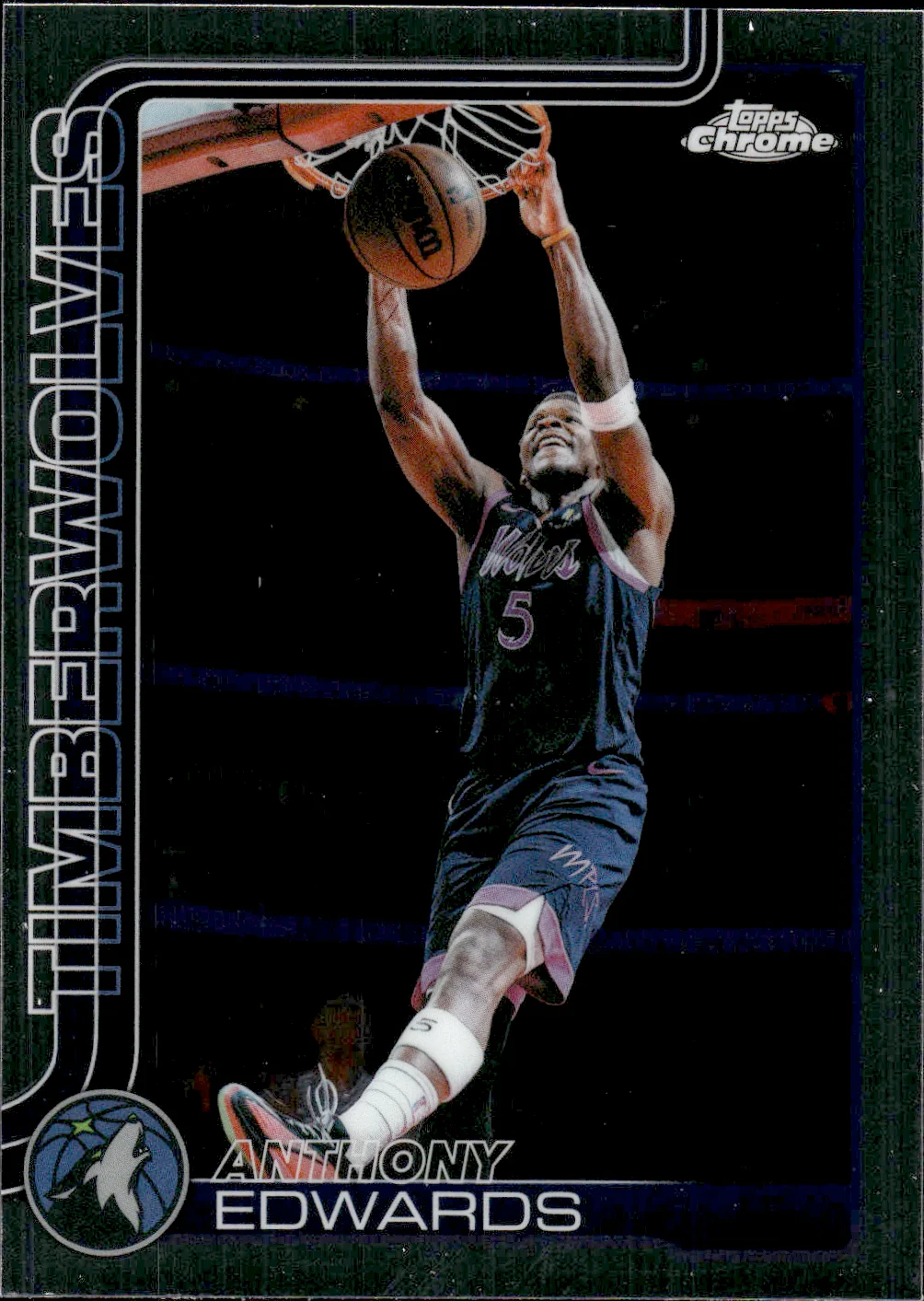 Anthony Edwards #17 2025 Topps Chrome Update Basketball basketball card - Front