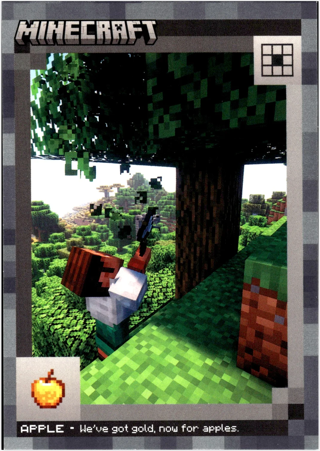Apple 2024 Panini Minecraft #95 Stone trading card - Front