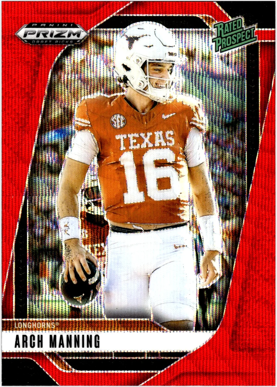 Arch Manning 2024 Panini Prizm Draft Picks #192 Ruby Wave football card - Front