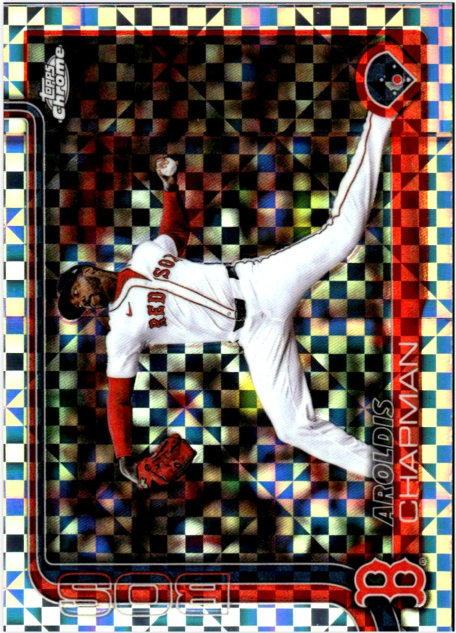 Aroldis Chapman 2025 Topps Chrome Update #USC191 X-Fractors baseball card - Front