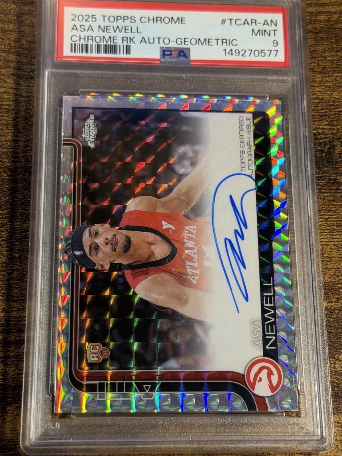 Asa Newell 2025-26 Topps Chrome card