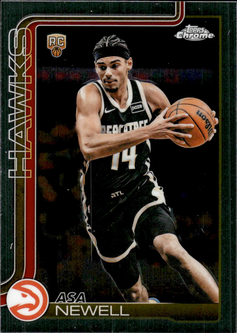 Asa Newell #173 Rookie Card 2025 Topps Chrome Update Basketball basketball rookie card - Front